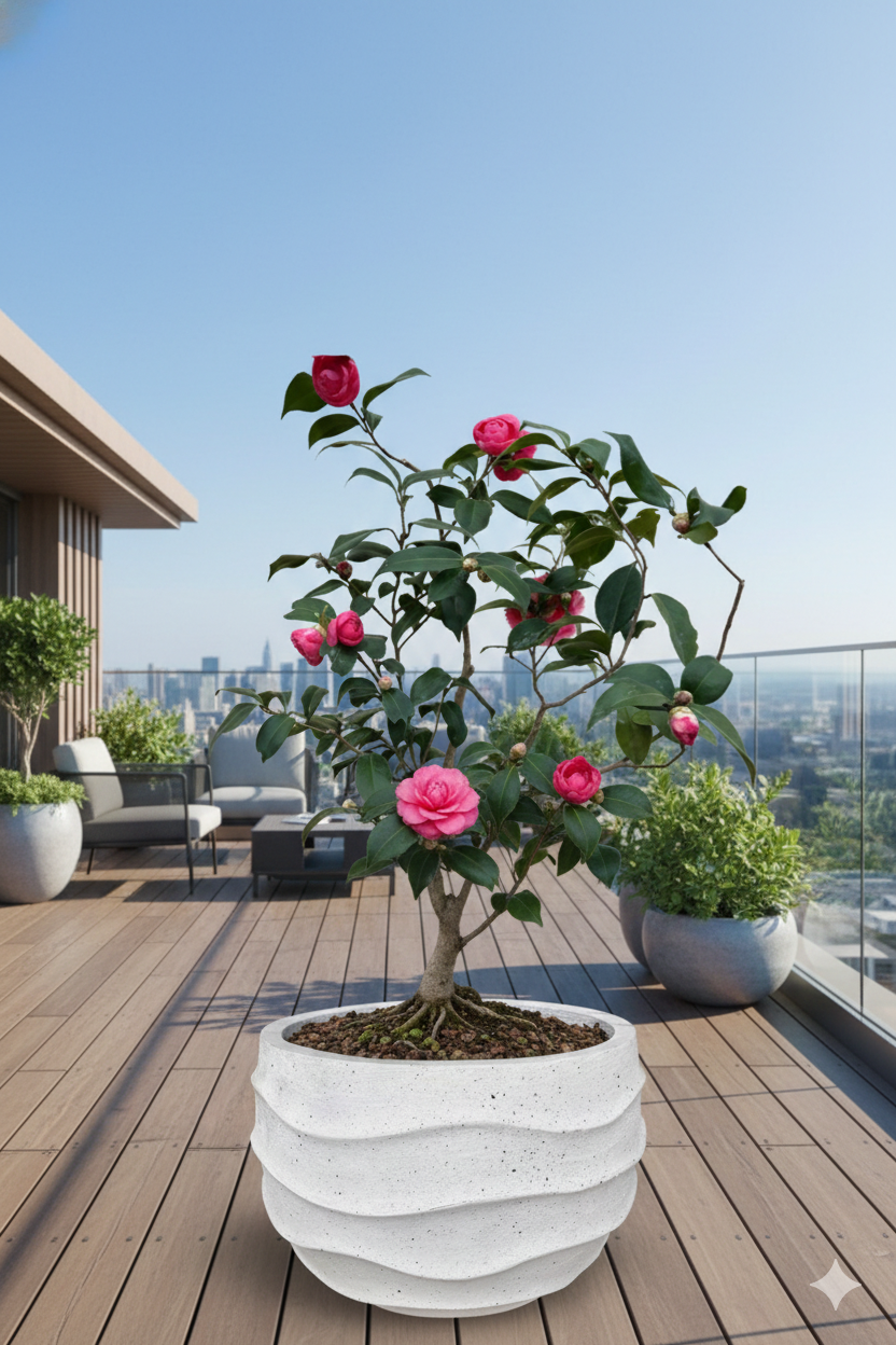 千重瓣茶花（培育十餘年）