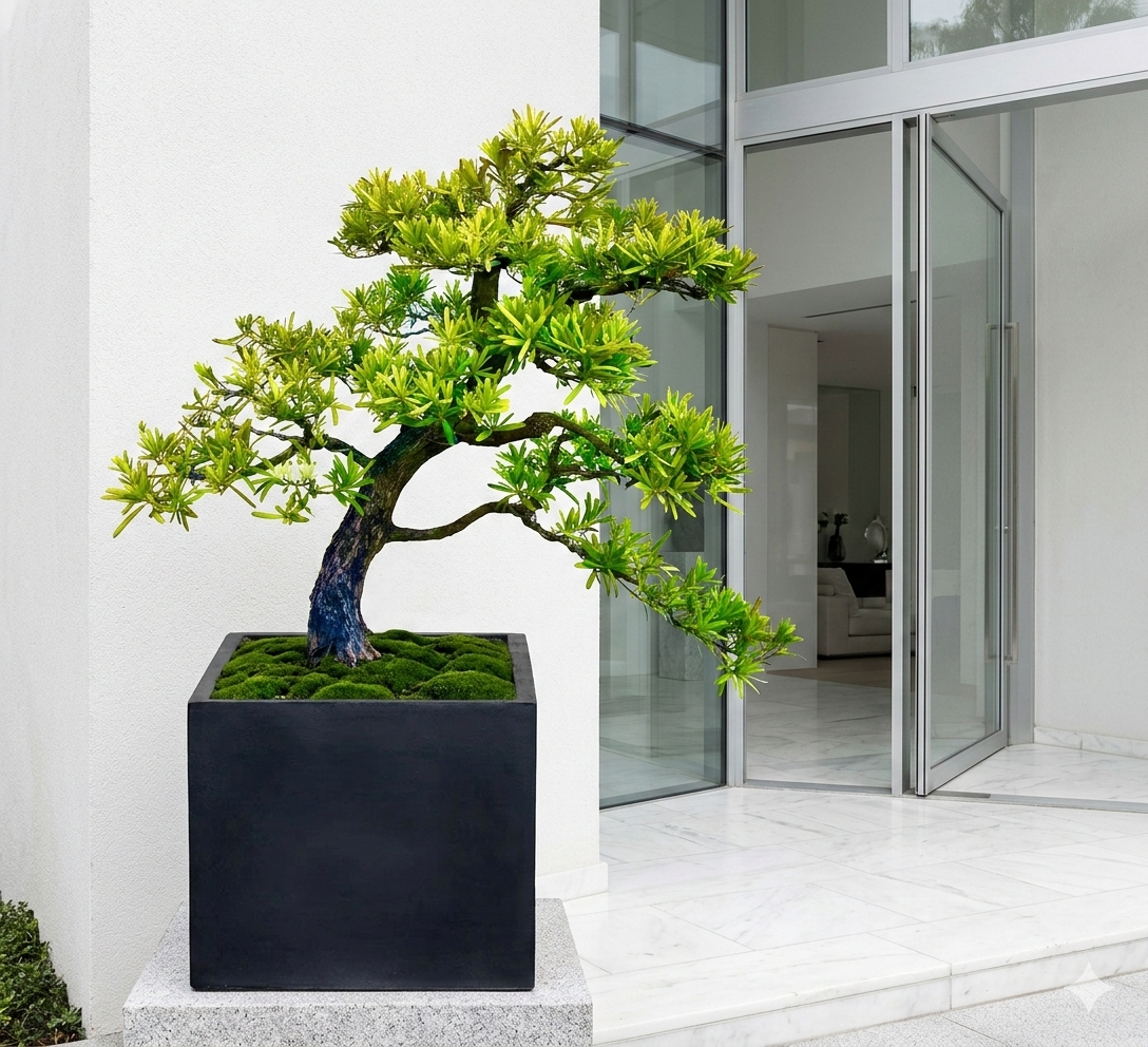 藝術造型の超大品羅漢松（配5仟大盆）