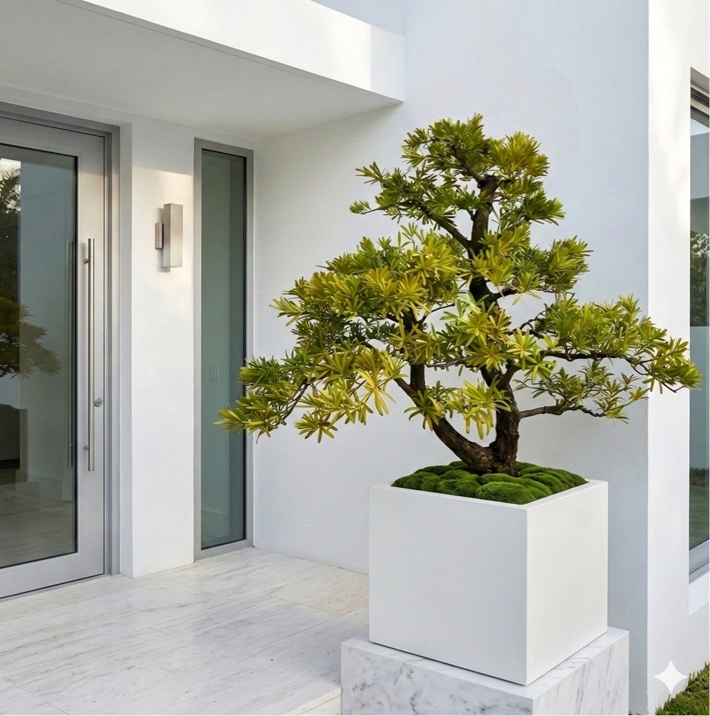 藝術造型の超大品羅漢松@配6仟超大盆