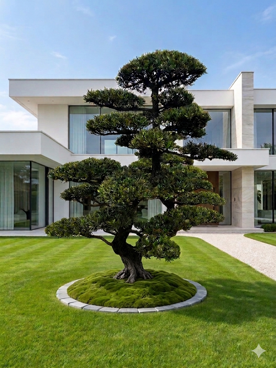 羅漢松庭園樹(樹齡25年、高2.6米）