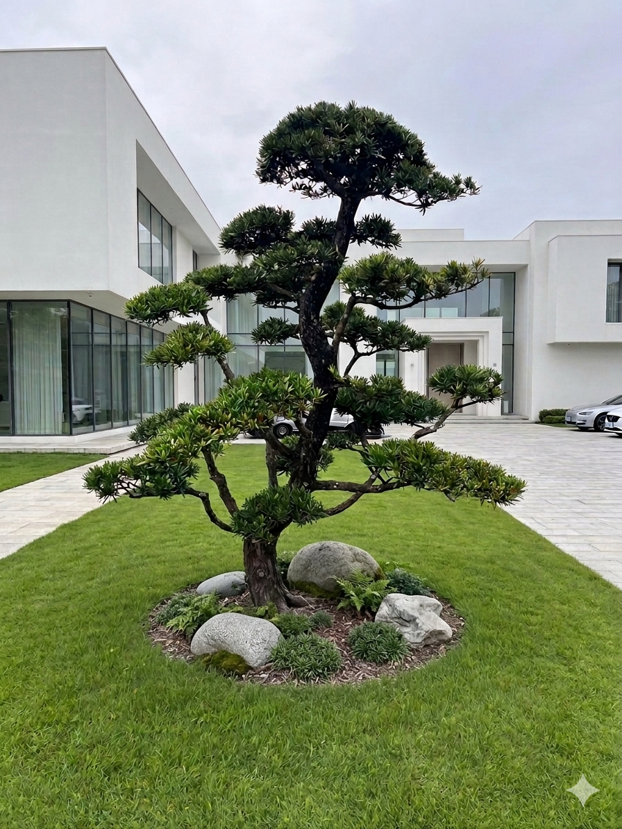 羅漢松庭園樹（樹齡25年、高2.6米）