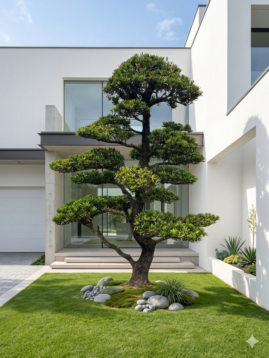 羅漢松庭園樹（樹齡25年、高2.6米）