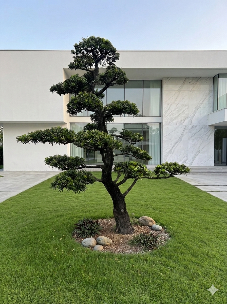 羅漢松庭園樹（樹齡25年、高2.6米）