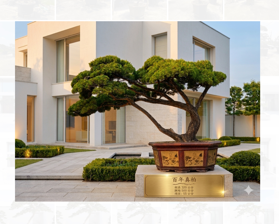 真柏庭園樹（樹齡百年、飄500公分）