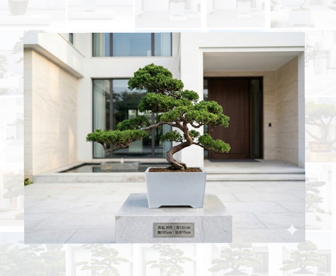 真柏庭園樹（樹齡20年、飄180公分）