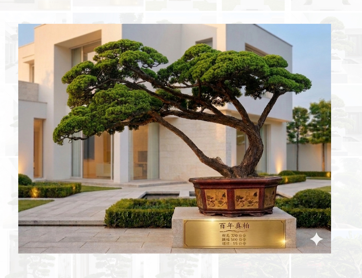 真柏庭園樹（樹齡百年、飄500公分）