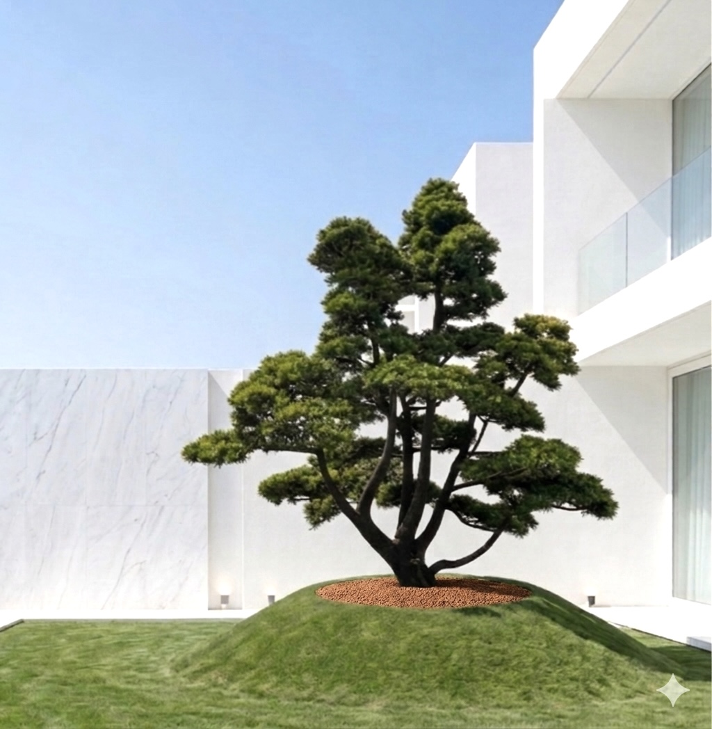 藝術造型羅漢松（樹齡45年、樹高410公分）