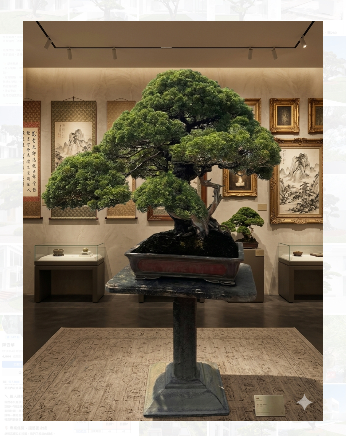 真柏盆景（樹齡70年、總高120公分）