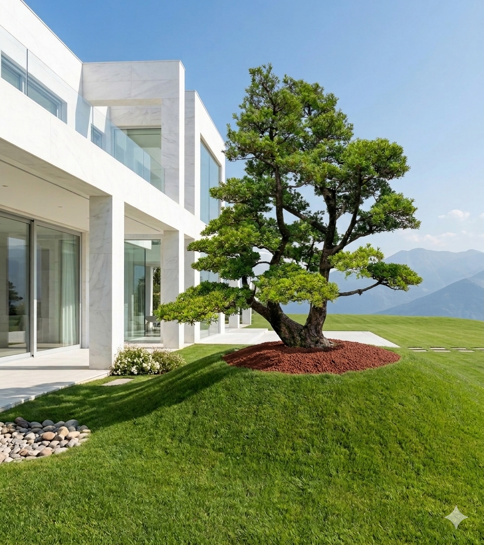 藝術造型羅漢松（樹齡38年、高405公分）