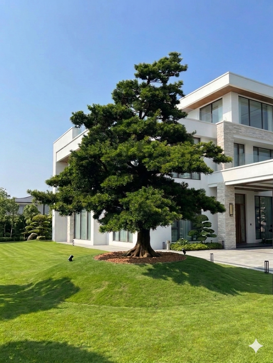 5.5米巨大羅漢松（樹齡45年、頭徑45公分）